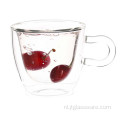 Hot Sale Clear Hittebestendige dubbellaagse cups